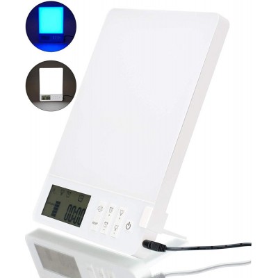 light therapy SAD lamp  UV free 10000 lux led bright daylight therapy happy light for depression with alarm clock